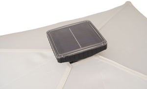 Gartenpavillon LED 3 x 3 m beige