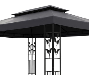 Gartenpavillon Gazebo 3 x 4 m anthrazit