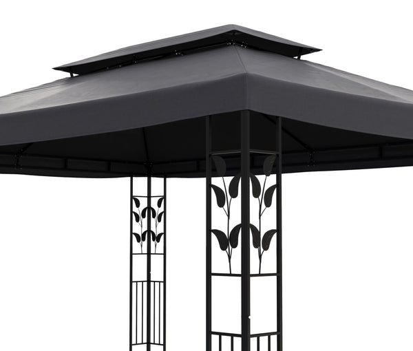 Gartenpavillon Gazebo 3 x 4 m anthrazit