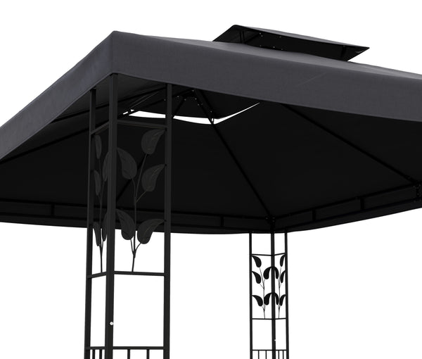 Gartenpavillon Gazebo 3 x 4 m anthrazit
