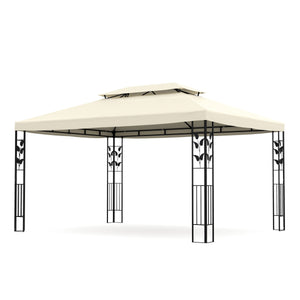 Gazebo Gartenpavillon 3 x 4 m beige