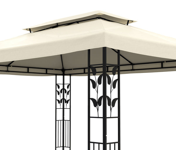 Gazebo Gartenpavillon 3 x 4 m beige