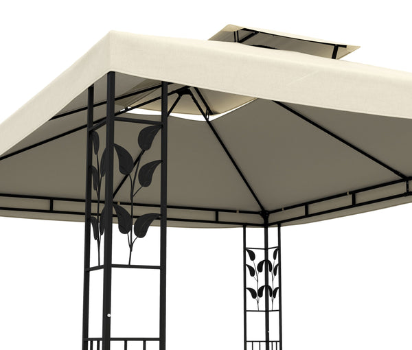 Gazebo Gartenpavillon 3 x 4 m beige