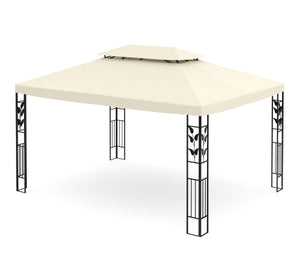 Gazebo Gartenpavillon 3 x 4 m beige