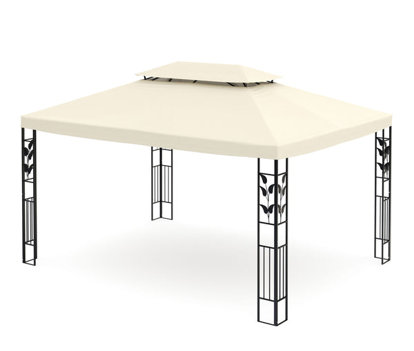 Gazebo Gartenpavillon 3 x 4 m beige