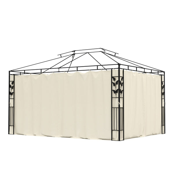 Seitenwände für Gazebo 3 x 4 m beige 4 Stk