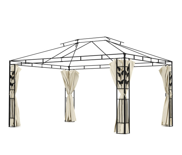 Seitenwände für Gazebo 3 x 4 m beige 4 Stk