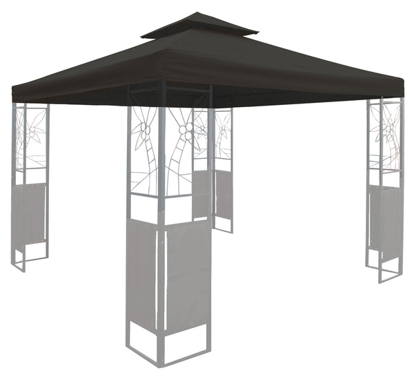 Dach Gartenpavillon HOWEA 3 x 3 m anthrazit