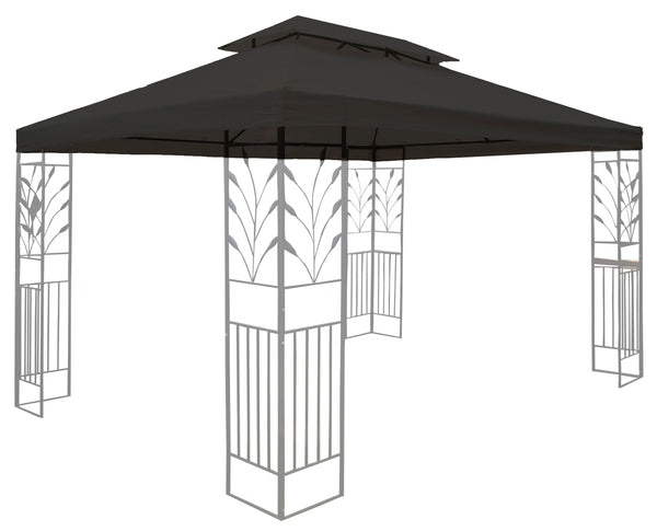 Dach Gartenpavillon LAVEN 4 x 3 m anthrazit