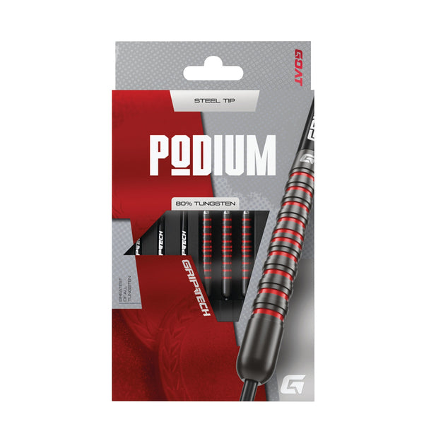 GOAT Podium Steeldart 20 g 3er Set schwarz/rot