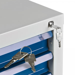 ADB Schubladenschrank 6 SL, Masse B 700 x T 435 x H 750 mm