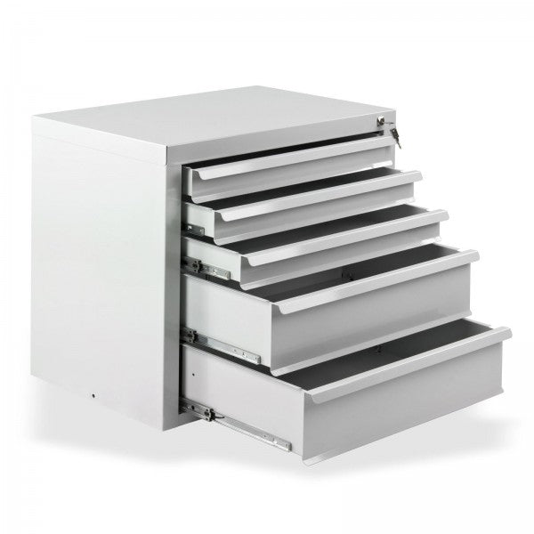 ADB Schubladenschrank, Lichtgrau, Masse B 700 x T 435 x H 600 mm
