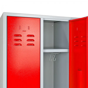 ADB - Garderobenschrank Spind 3-türig feuerrot 1775x890x500 mm