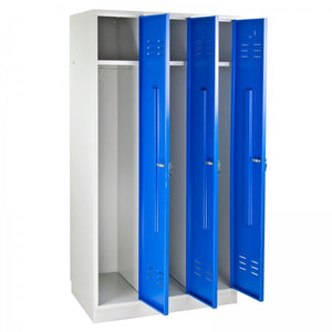 ADB - Garderobenschrank Spind 3-türig lichtblau 1775x890x500 mm