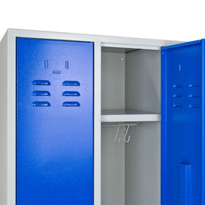 ADB - Garderobenschrank Spind 3-türig lichtblau 1775x890x500 mm