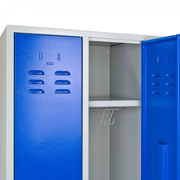 ADB - Garderobenschrank Spind 3-türig lichtblau 1775x890x500 mm