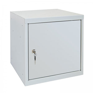 ADB Wertfach mit Zylinderschloss, grau, LxBxH 400x400x400 mm