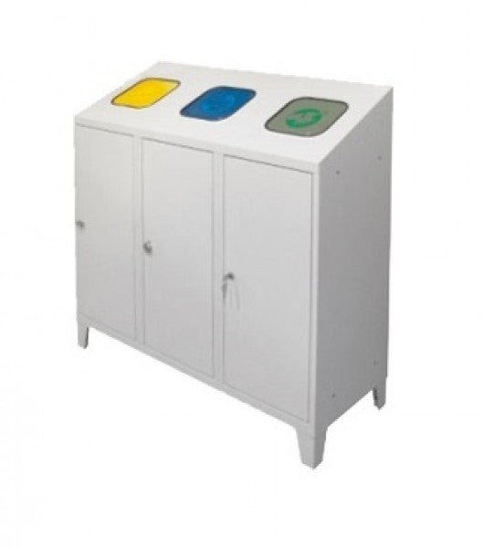 Conteneur de recyclage triple H=1220 x L=1200 x P=450 mm - ADB