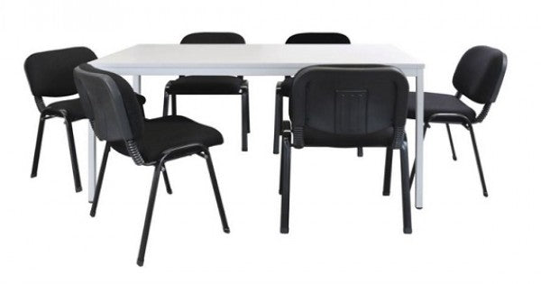 ADB - Set Mehrzwecktisch 1600mm + 6 Stapelstühle