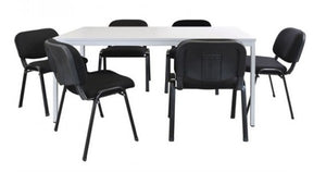 ADB - Set Mehrzwecktisch 1600mm + 6 Stapelstühle