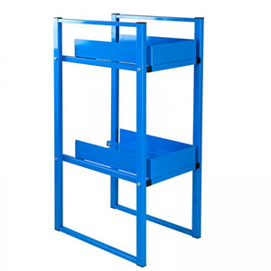 Fassregal für 2x 60 Liter-Fässer, ohne Wanne, Lichtblau (RAL 5012) - ADB