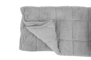 Gewichtsdecke LUNA Samt 6.8 kg hellgrau
