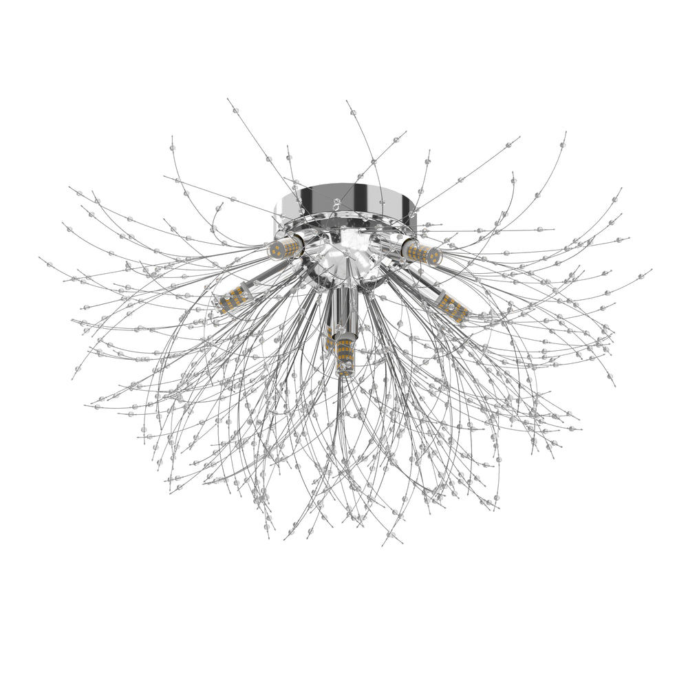 Deckenlampe CELESTIA silber mit Glas