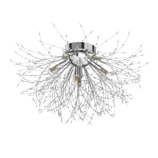 Deckenlampe CELESTIA silber mit Glas
