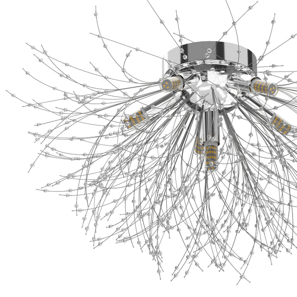 Deckenlampe CELESTIA silber mit Glas
