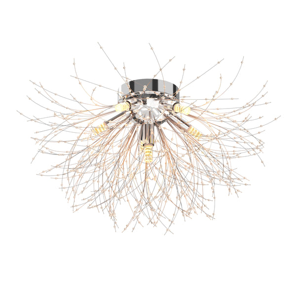 Deckenlampe CELESTIA silber mit Glas