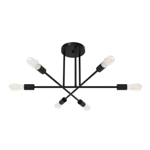 Deckenlampe PERSY 6 Lampen schwarz
