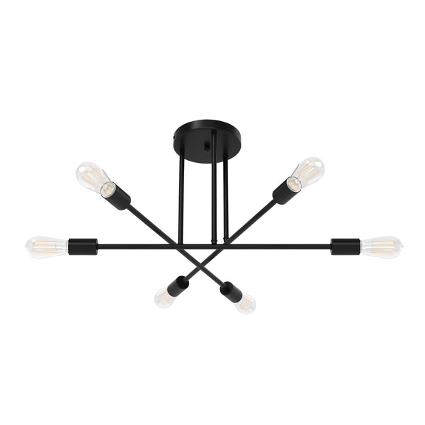 Deckenlampe PERSY 6 Lampen schwarz