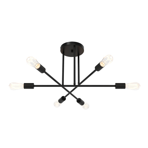 Deckenlampe PERSY 6 Lampen schwarz
