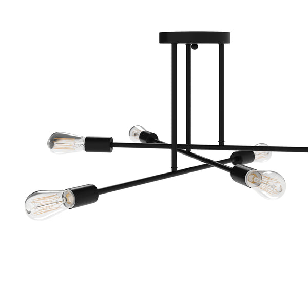 Deckenlampe PERSY 6 Lampen schwarz