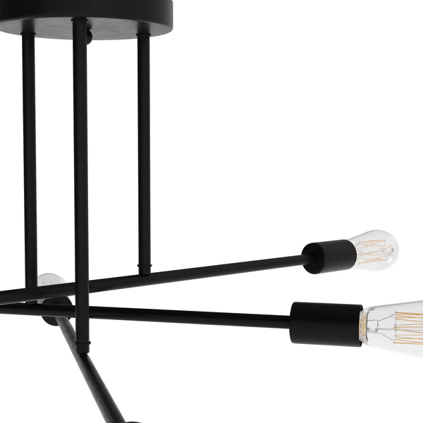 Deckenlampe PERSY 6 Lampen schwarz