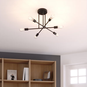 Deckenlampe PERSY 6 Lampen schwarz