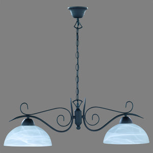 Deckenlampe im Landhausstil Alabaster rostfarben