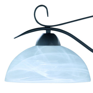 Deckenlampe im Landhausstil Alabaster rostfarben