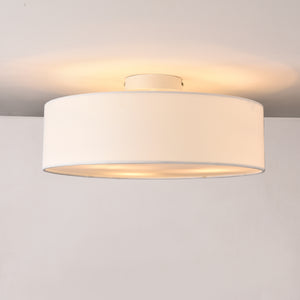 Deckenlampe Deckenleuchte Omaha 3x E27 ø45x12cm Organza Weiss
