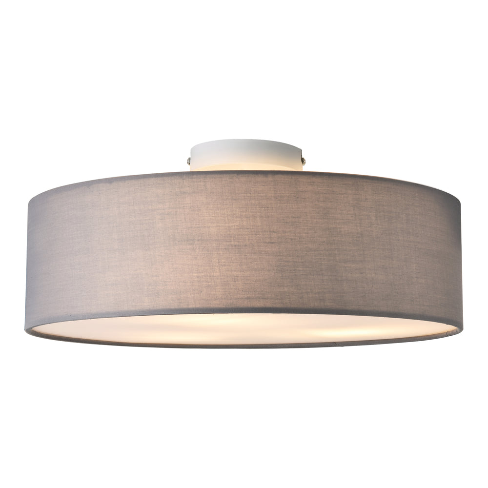 Lampada da soffitto/luce Omaha 3x E27 ø45x12cm Organza Grigio