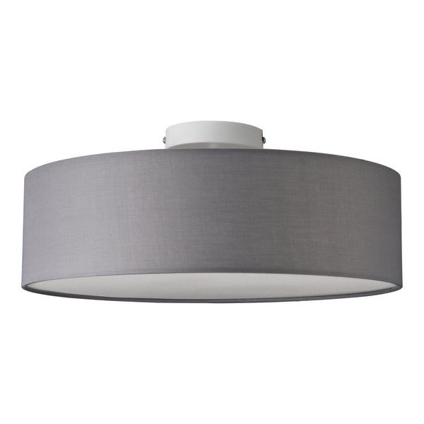 Deckenlampe Deckenleuchte Omaha 3x E27 ø45x12cm Organza Grau