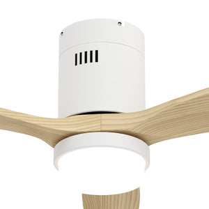 Deckenventilator mit Lampe 132 cm Holz