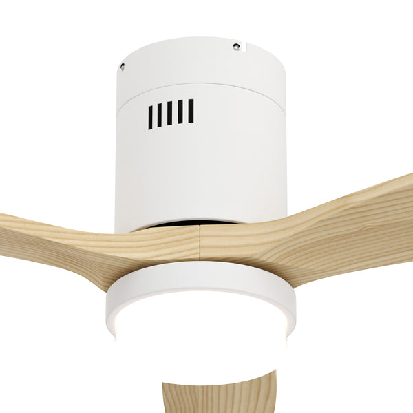 Deckenventilator mit Lampe 132 cm Holz