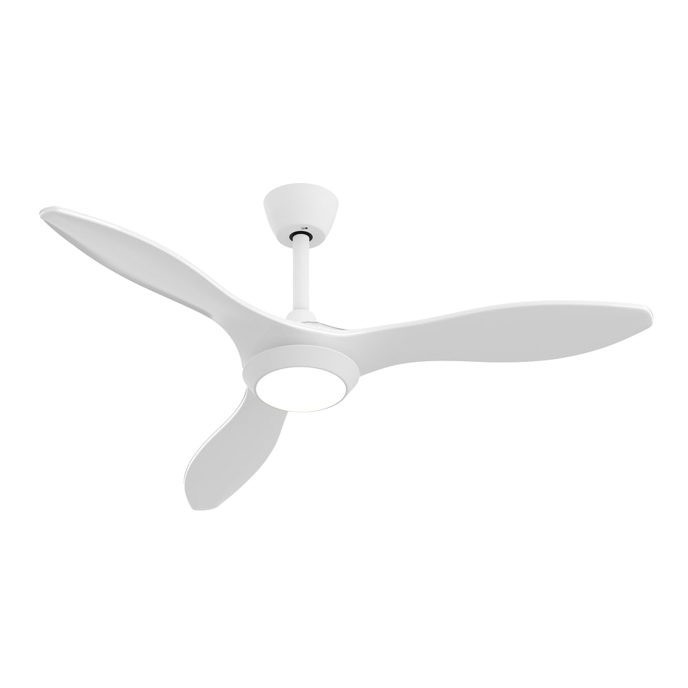 Ceiling fan with light, 132 cm, white
