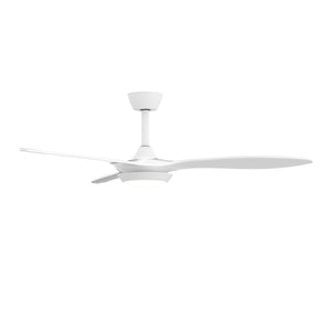 Deckenventilator mit Lampe 132 cm weiss