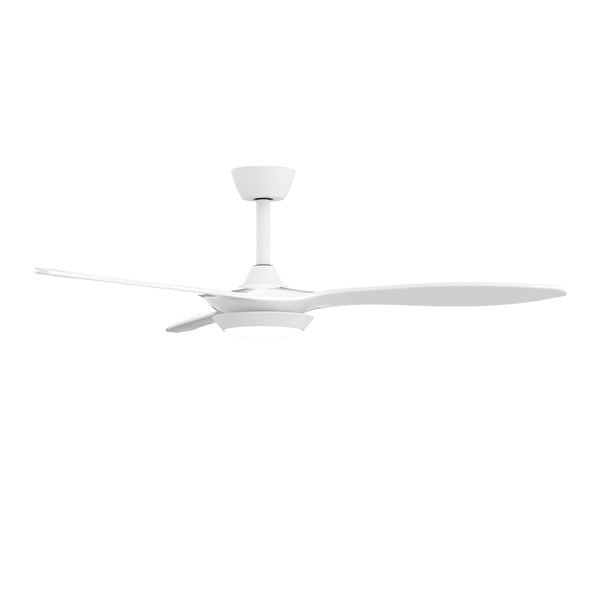 Deckenventilator mit Lampe 132 cm weiss