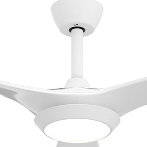 Deckenventilator mit Lampe 132 cm weiss
