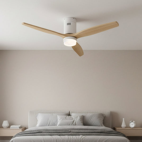 Deckenventilator mit Lampe 132 cm Holz