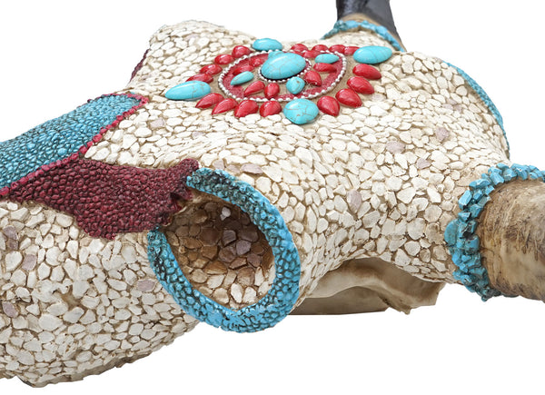 Deko Kuhschädel Stierkopf Bulle ~ Mosaik 51cm