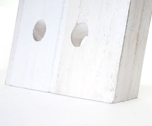 Deko-Rüttelbrett Weinregal für 20 Flaschen Shabby weiss